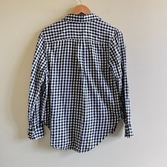 Marine Layer‎ Kendall Plaid Flannel Gingham Print Button Down Shirt Top Size XS - Picture 6 of 6